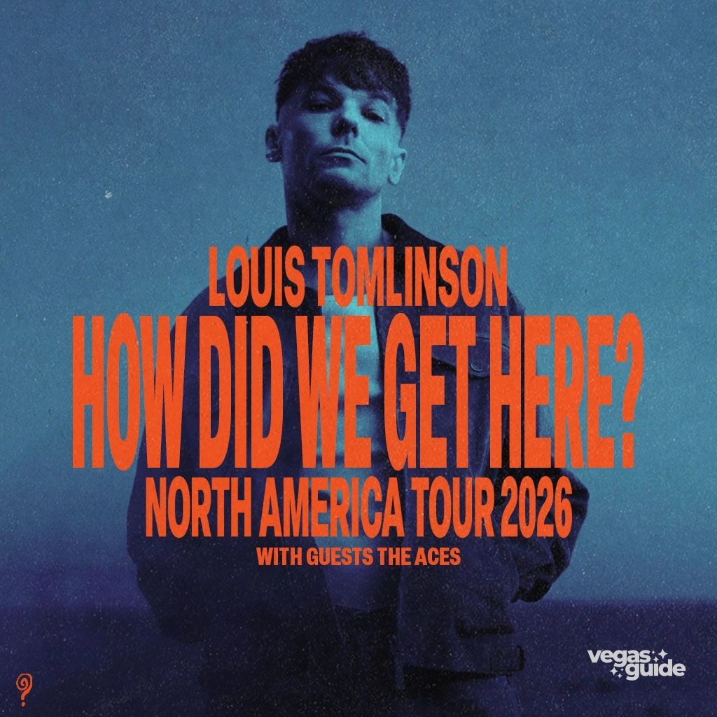 Louis Tomlinson with The Aces poster