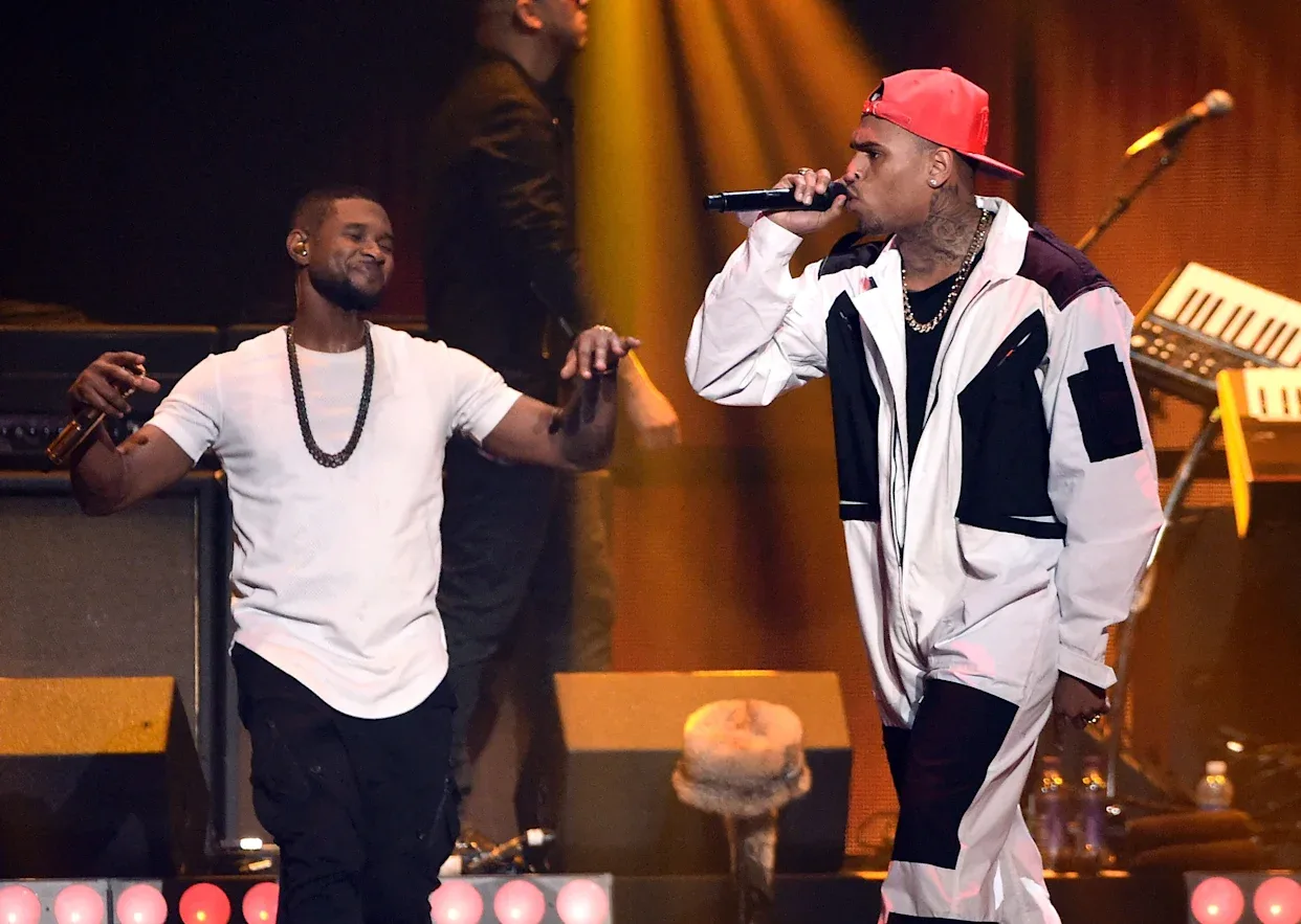 Usher and Chris Brown
